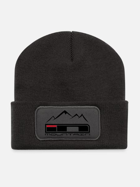 IN Berg 5 - Recycelte Patch Beanie - Dunkelgrau