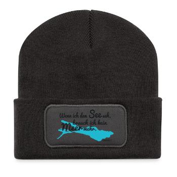Bodensee - Recycelte Patch Beanie - Dunkelgrau - Vorne