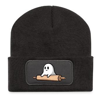 Sweet & Spooky Baking - Recycelte Patch Beanie - Dunkelgrau - Vorne