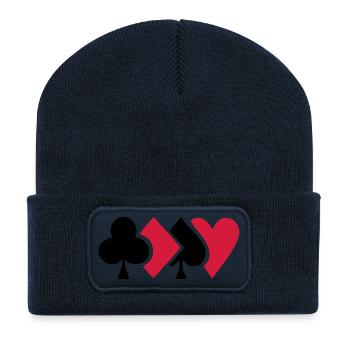 Kartenfarben - Recycelte Patch Beanie - French Navy - Vorne