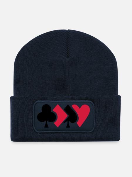 Kartenfarben - Recycelte Patch Beanie - French Navy