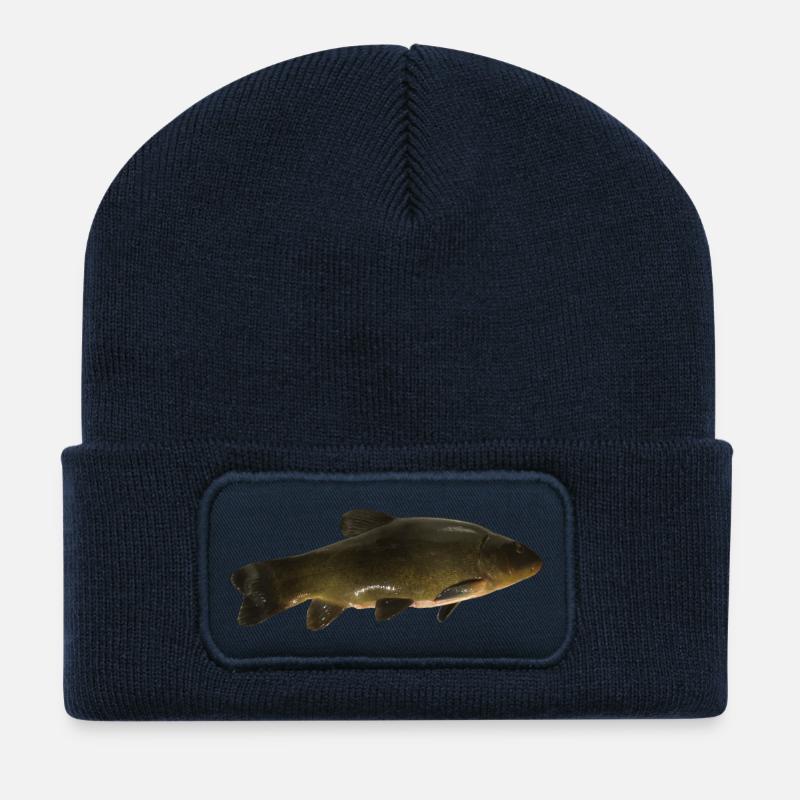fish tench - Recycled Patch Beanie - french navy