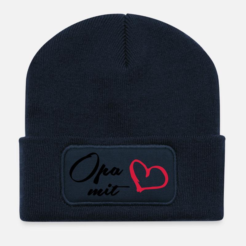 Opa - Recycelte Patch Beanie - French Navy