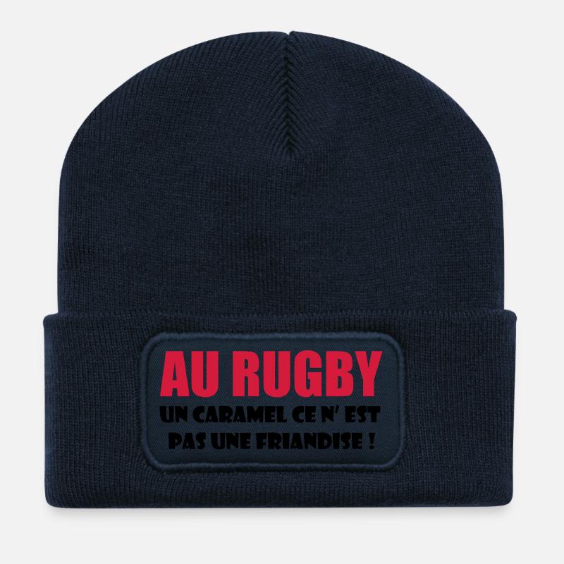 rugby - Recycelte Patch Beanie - French Navy