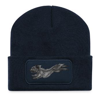 Berger des Pyrénées gray 1 - Recycled Patch Beanie - french navy - Front