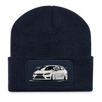 Leon 5f fr, Low, Deep, Stanced, Cupra - Recycled Patch Beanie - french navy - Front