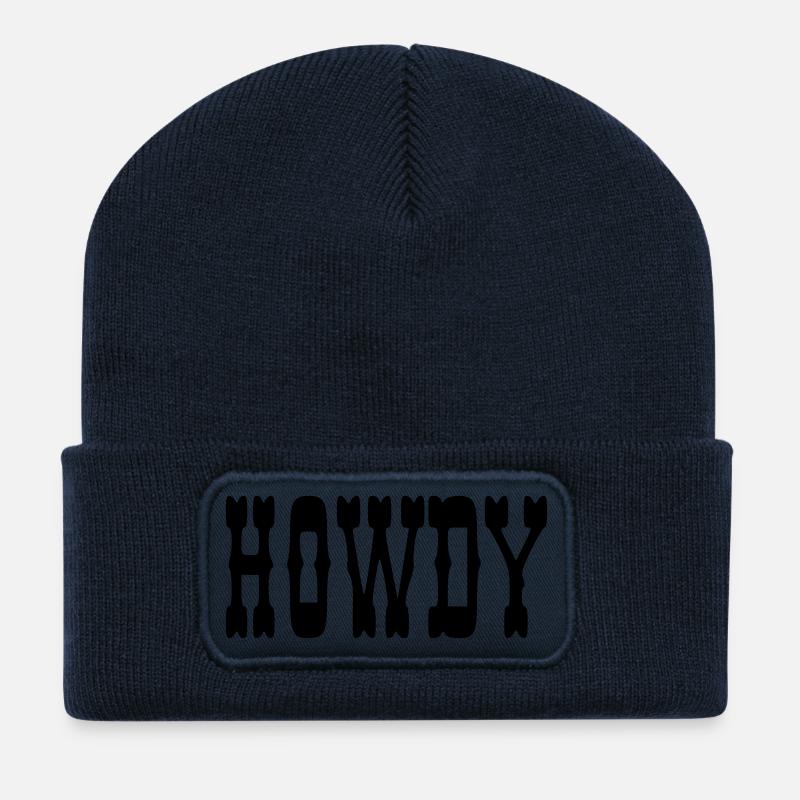 Howdy - Beanie recyclé à patch - bleu marine
