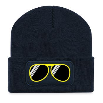 brille - Recycelte Patch Beanie - French Navy - Vorne