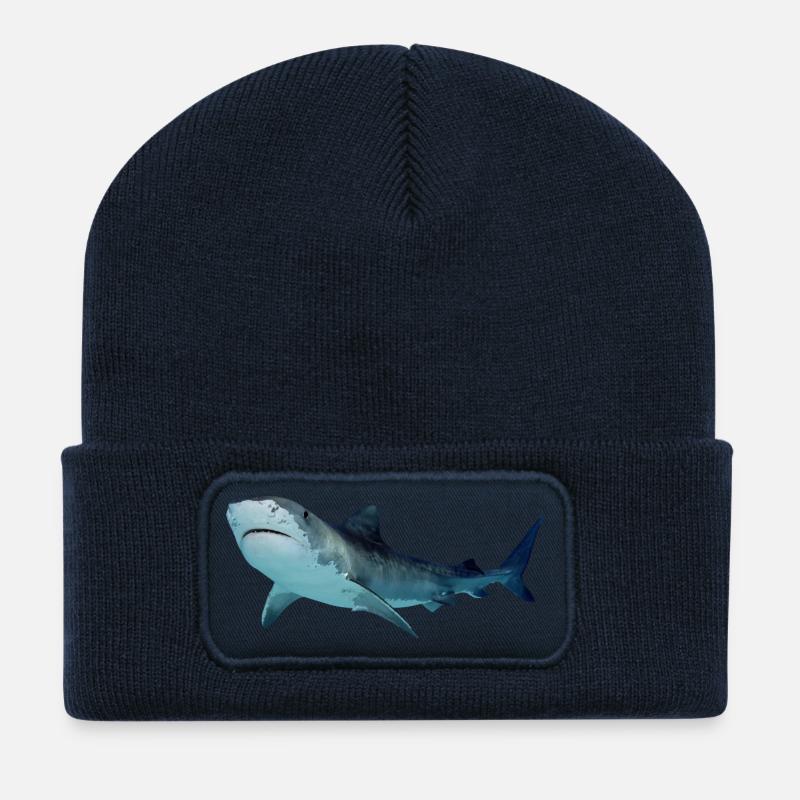 shark - Recycled Patch Beanie - french navy
