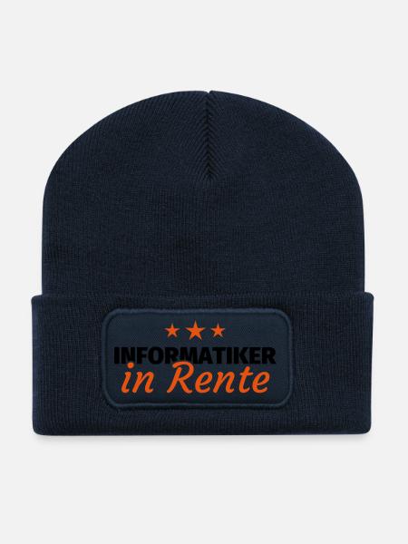 Informatiker Rente - Recycelte Patch Beanie - French Navy