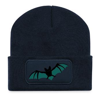 bats flying - Recycled Patch Beanie - french navy - Front