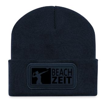 Beachvolleyball Angreiferin - Recycelte Patch Beanie - French Navy - Vorne