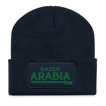 Saudi Arabien Fußball Geschenk Fan Weltmeister - Recycelte Patch Beanie - French Navy - Vorne