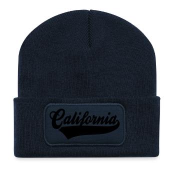 California - Recycelte Patch Beanie - French Navy - Vorne