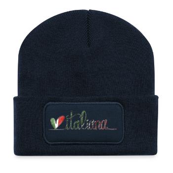 Italiana ❤️ - Recycelte Patch Beanie - French Navy - Vorne