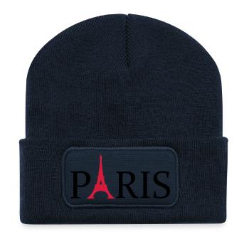 Paris - Recycelte Patch Beanie - French Navy - Vorne