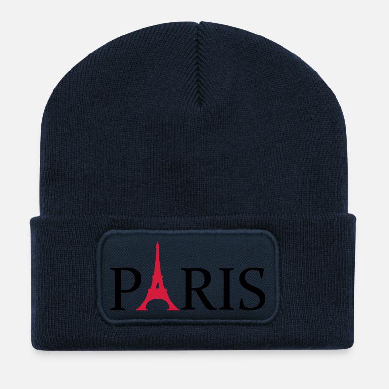 Paris - Recycelte Patch Beanie - French Navy