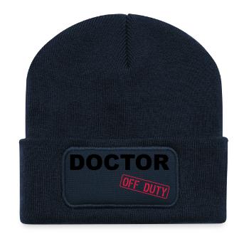 Doctor Off Duty - Beanie recyclé à patch - bleu marine - Devant