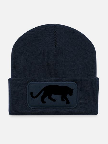 panther - Recycelte Patch Beanie - French Navy