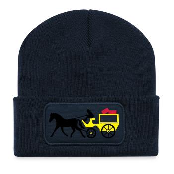 postkutsche post transport - Recycelte Patch Beanie - French Navy - Vorne