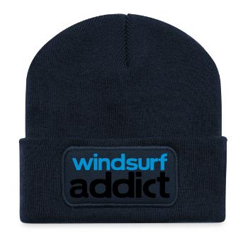 windsurf addict - Recycelte Patch Beanie - French Navy - Vorne