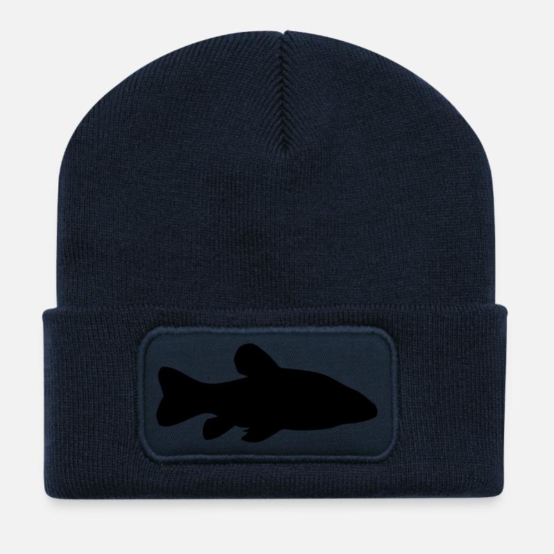 Schleie - Fisch - Fish - Recycelte Patch Beanie - French Navy