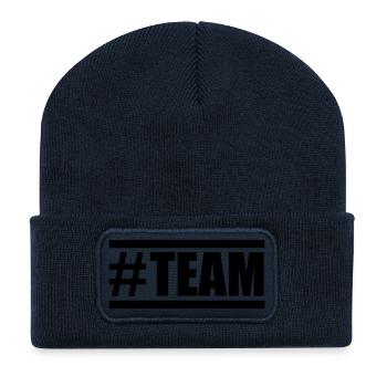 team hashtag - Recycelte Patch Beanie - French Navy - Vorne