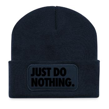 JUST DO NOTHING. - Recycled Patch Beanie - french navy - Front