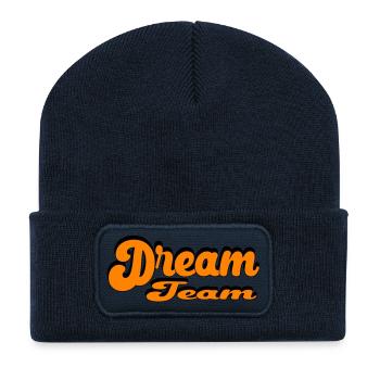 Dream Team Retro Style Design - Beanie recyclé à patch - bleu marine - Devant