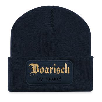 Boarisch by nature! Bayern - Recycelte Patch Beanie - French Navy - Vorne