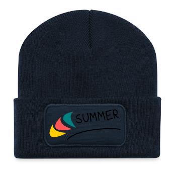 FEIERTAG. FROHE FEIERTAGE. GELIEBTE. MEISTER. LEHRER - Recycelte Patch Beanie - French Navy - Vorne