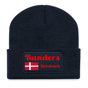 Randers Denmark - Stylish prints - Recycled Patch Beanie - french navy - Front