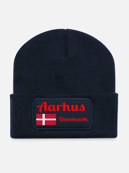 Aarhus Denmark - Stylish prints - Recycled Patch Beanie - french navy