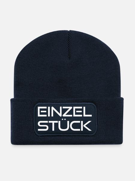 Einzelstück - Recycelte Patch Beanie - French Navy