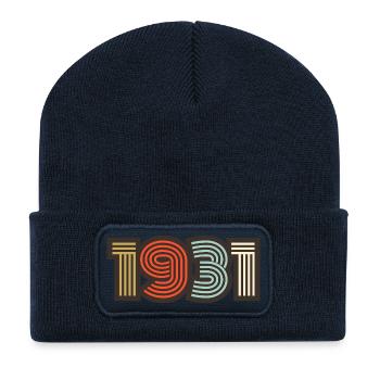 1931 Retro Vintage - Recycelte Patch Beanie - French Navy - Vorne