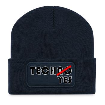 TechNO?YES! - Recycelte Patch Beanie - French Navy - Vorne