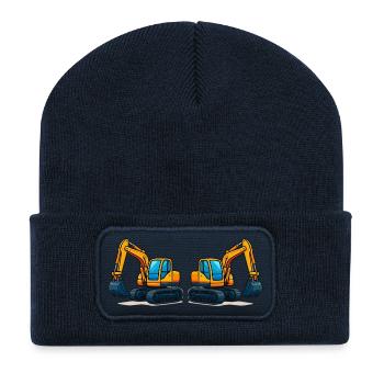 Excavator Comic 2 - Recycled Patch Beanie - french navy - Front