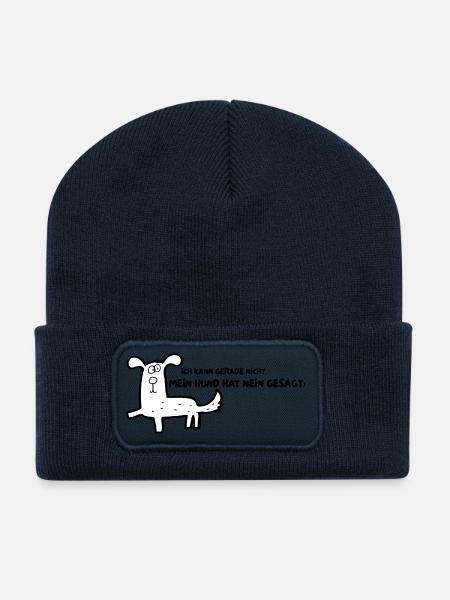 Mein Hund hat NEIN gesagt - Recycelte Patch Beanie - French Navy