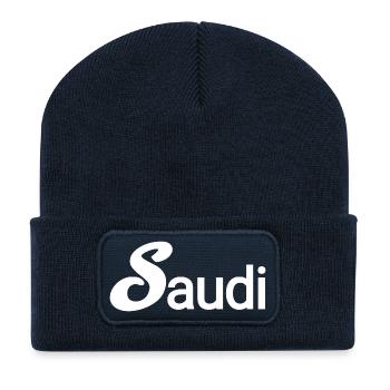 Saoudien - Beanie recyclé à patch - bleu marine - Devant