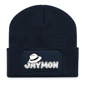 Chapeau Jaymon - Beanie recyclé à patch - bleu marine - Devant