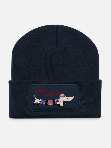 Hello Winter - Recycelte Patch Beanie - French Navy