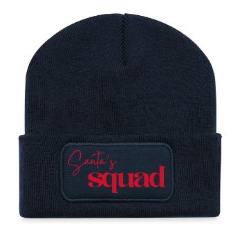 Santa Squad Logo  - Recycelte Patch Beanie - French Navy - Vorne