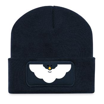 Cuddly Cloud Face - Recycled Patch Beanie - french navy - Front