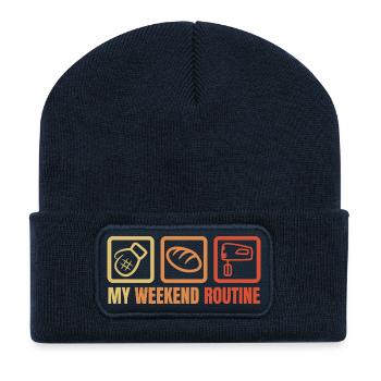 Meine Wochenendroutine - Recycelte Patch Beanie - French Navy - Vorne