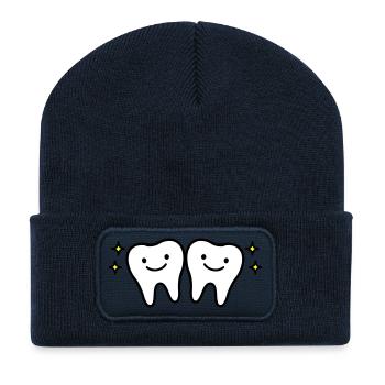 Zahn Niedlich - Recycelte Patch Beanie - French Navy - Vorne