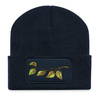 leaves - Recycled Patch Beanie - french navy - Front