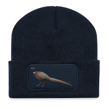 Ringfasan von der Seite - Recycelte Patch Beanie - French Navy - Vorne
