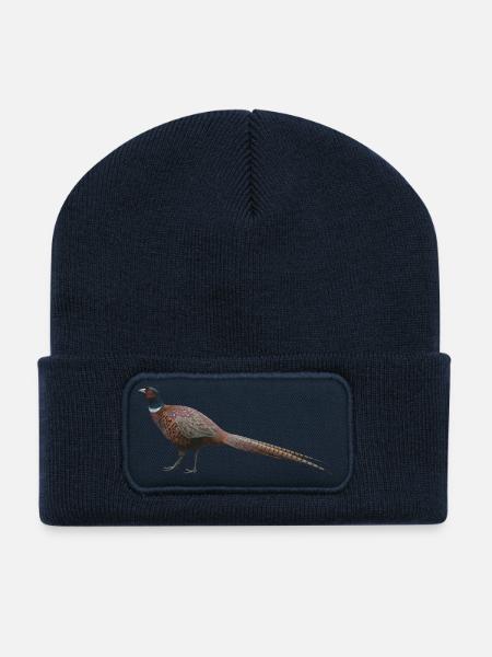 Ringfasan von der Seite - Recycelte Patch Beanie - French Navy