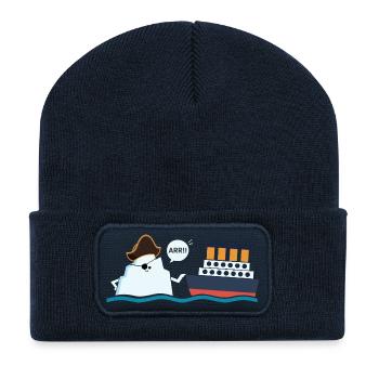Titanic Funny Titanic Ic-eberg Pirate Boop Parodie - Recycelte Patch Beanie - French Navy - Vorne