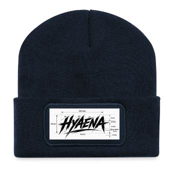 Hyena Aggressive Lettering - Recycled Patch Beanie - french navy - Front
